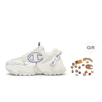 Champion Low Top Chunky Sneakers Unisex Cream White/Champion Blue