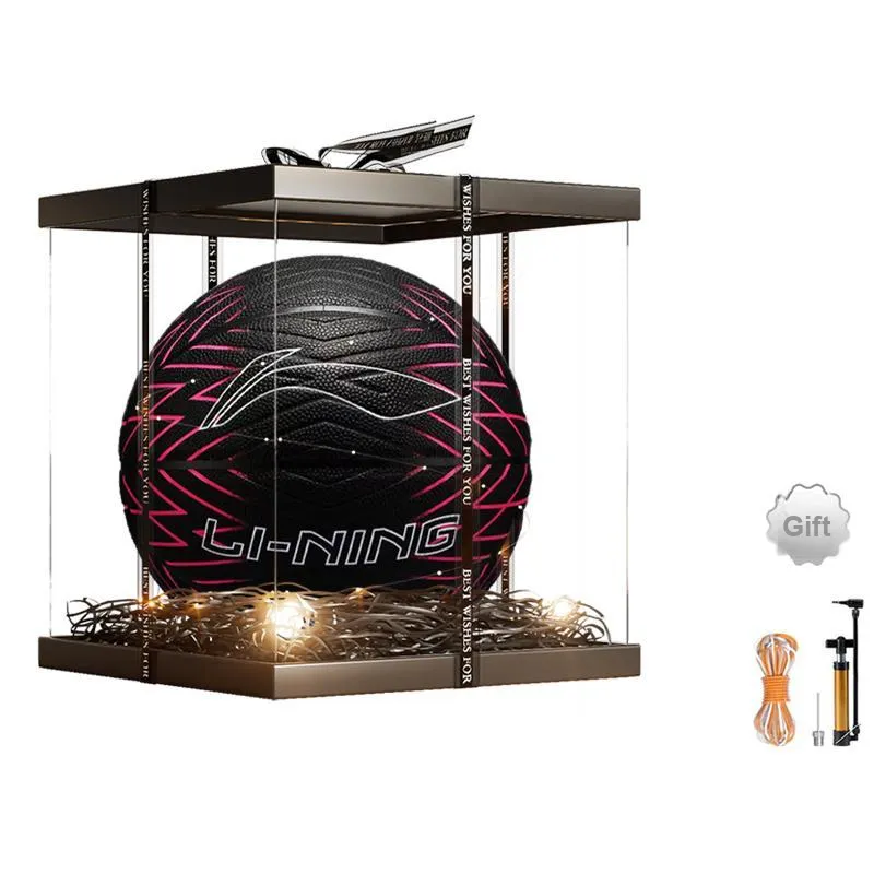 LiNing Badfive PU Basketball Cool Black Color Size 7 Ball Training-6