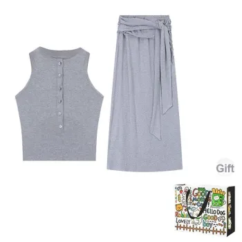 Dippanis Two Piece Skirt Sets Women's