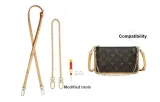 (Subsidiary Bag Crossbody) Beeswax 1.1 Inches Wide, Adjustable 90-120cm+Decorative Chain 40cm+Comes with 1.3D Buckle