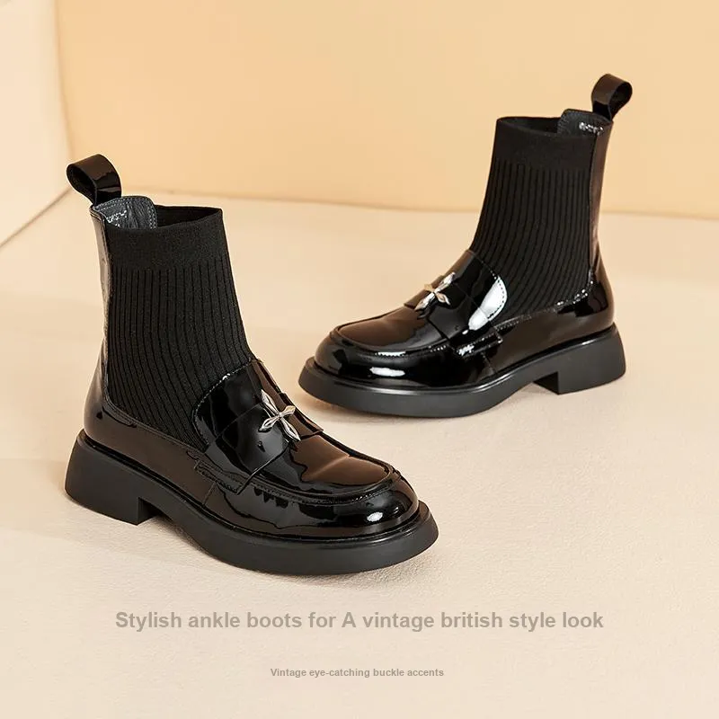 DG Ankle Boots Women's Black/Brown-2