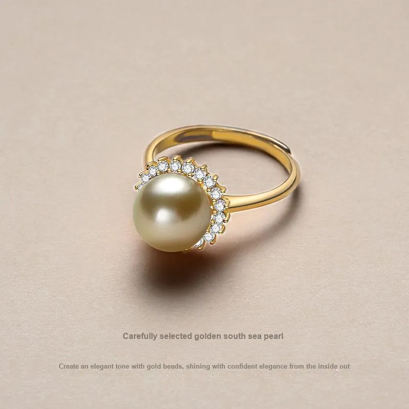 Inlady Saltwater Pearl Rings Women's-2