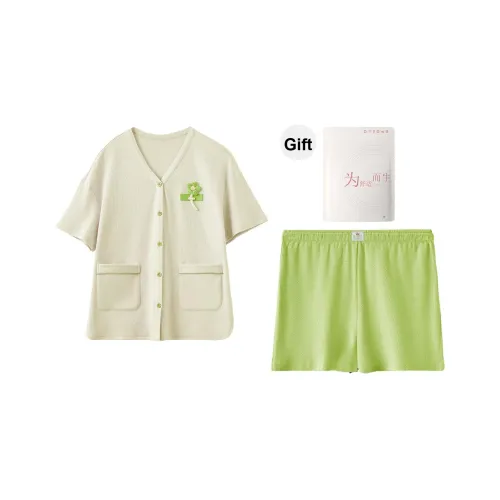 Red Beans At Home Пижамный комплект Женская Сумка для покупок Экрю