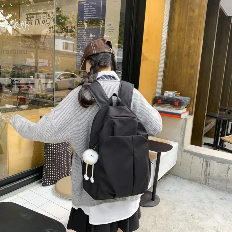 URBAN FOREST Nylon Backpack Regular Unisex White/Gray/Black/Red-10