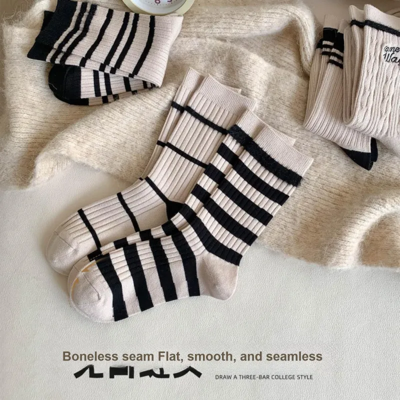 XXLLG Mid Calf Socks Women's 3 Pack-3