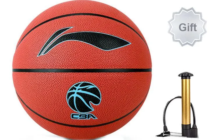 LiNing CBA Collection PU Basketball Brown Size 7 Ball Competition-3