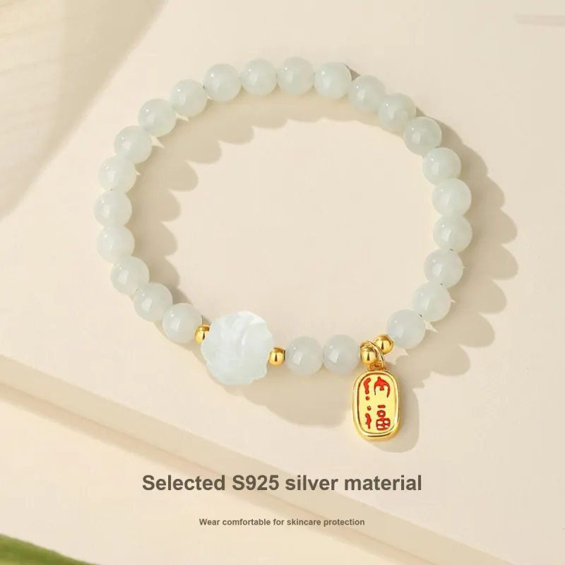 Olampe Hetian Jade Bracelets White Jade/Pale Greenish White Jade Women's-3