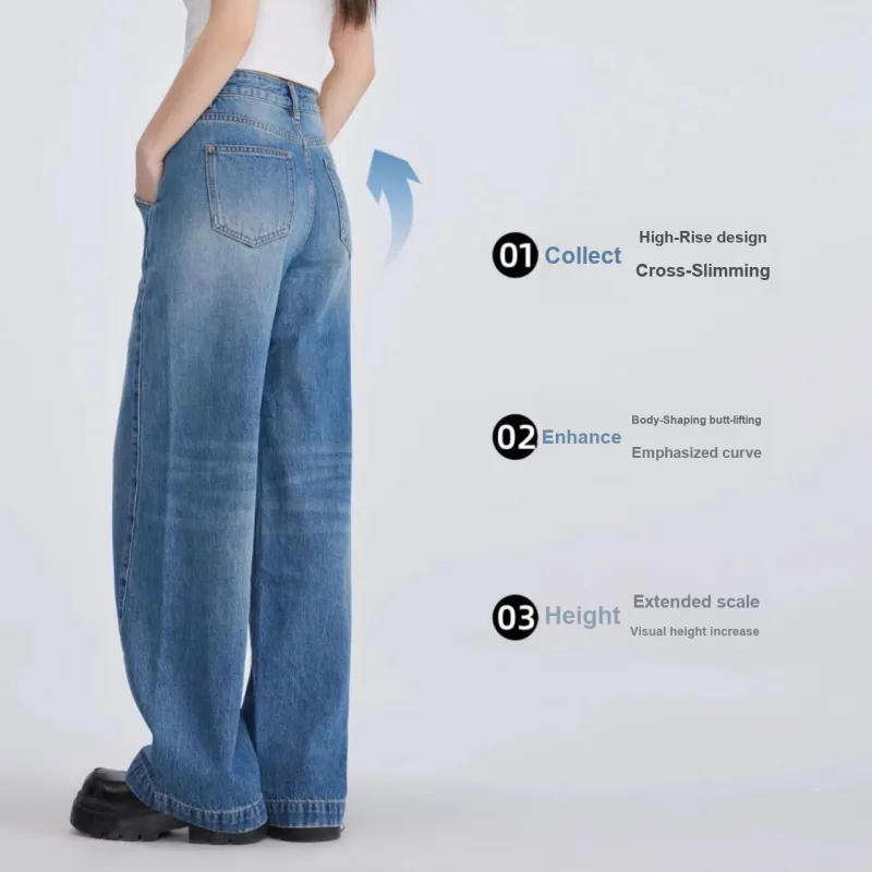 Metersbonwe Jeans Women's Denim Medium Blue-2