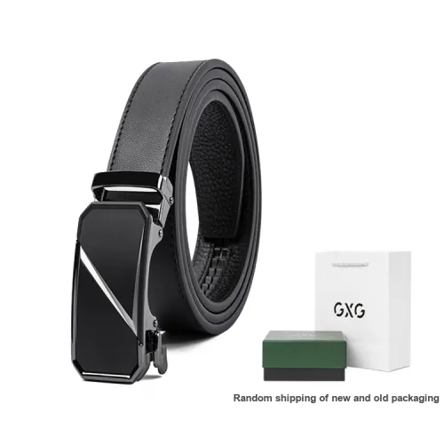 GXG Leather Belts Men Black