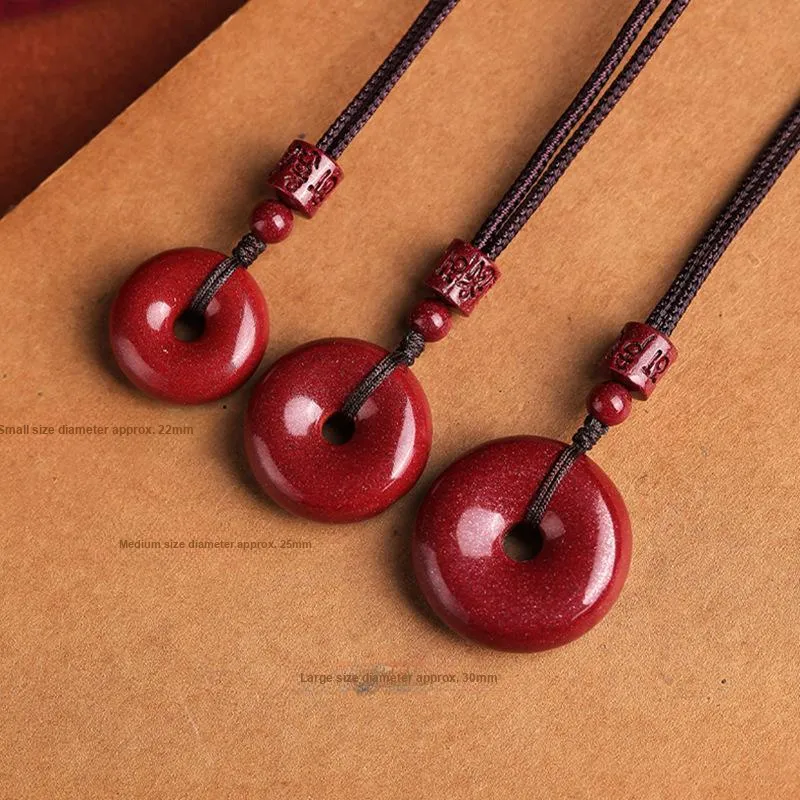 Nine Music Reconstructed Cinnabar Necklaces Unisex-3