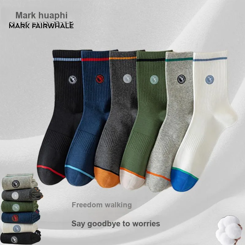 FAIRWHALE Knee High Socks Unisex 5 Pack-15