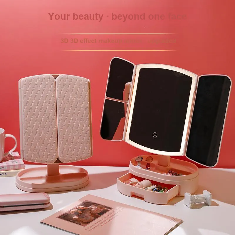 A Few More Cute Tri Foldable Touch Sensitive LED Makeup Mirror-2