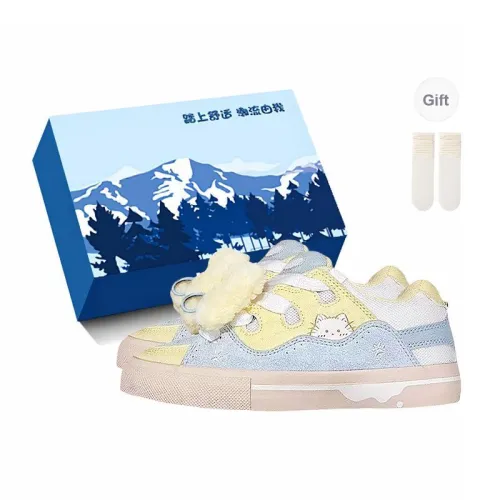 Fawn Miri противоскользящие и износостойкие визуально увеличивают рост низкие кроссовки для скейтбординга женские желто-синие