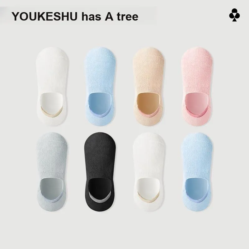 YOUKESHU Women's No Show Socks-13