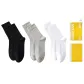 [3 Pack]Black+Light Gray+Bleached