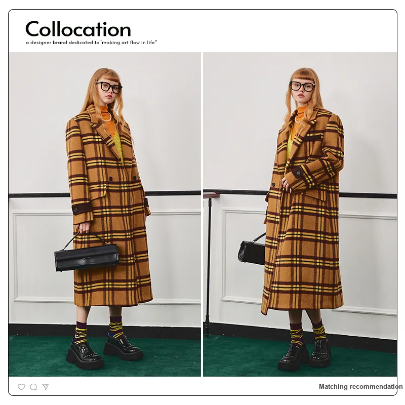 GREEN BELT Coats Women's Vintage Camel-2