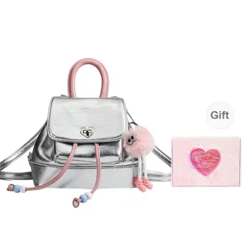 NATTY PU Backpack Small Size Women's Silver/Black