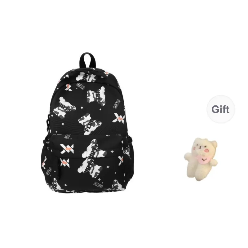 URBAN FOREST Nylon Backpack Unisex White/Color/Black Purple/Green/Lazy/Cover-6