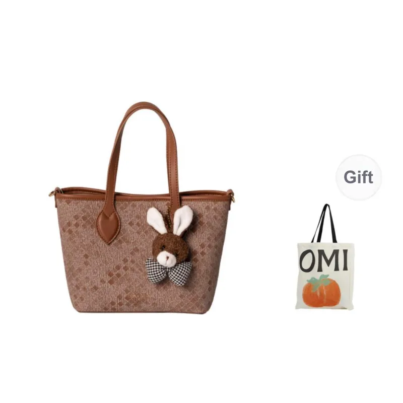OMI Synthetic Leather Handbag Regular Women's Brown/Gray/Light Blue/Milk White-0