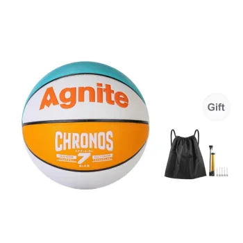 Deli x X ANGENAITE PU Basketball Blue Orange White Size 7 Street Training Unisex