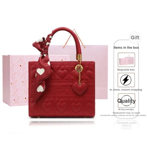 NUCELLE Synthetic Leather Red Wedding Bag Crossbody Handbag Women's Multicolor