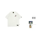 그레이 화이트 12개 아이스크림 큐트 고스트 반팔 셔츠