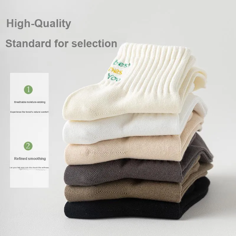 Lan Miao Mid Calf Socks Men's 5 Pack-9