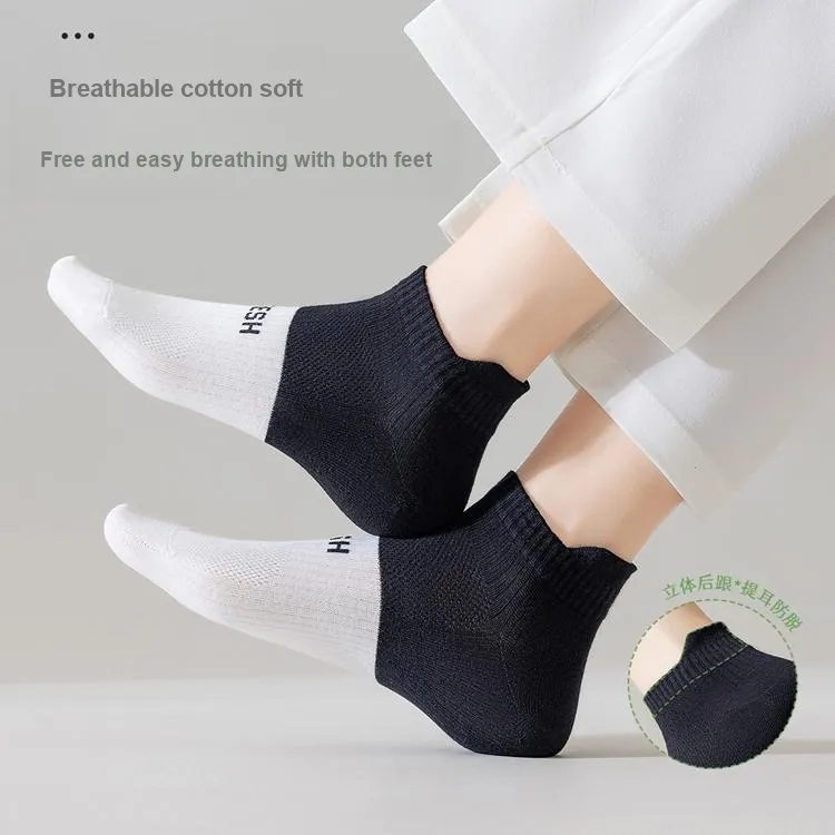 H-YXIANG No-Show Socks Women's 5 Pack Mixed Color-3