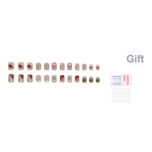 SEVERLAND False Nail Sheets Короткий Минималистский стиль Милый Сладкий Граффити Цветочный Jump Цвет