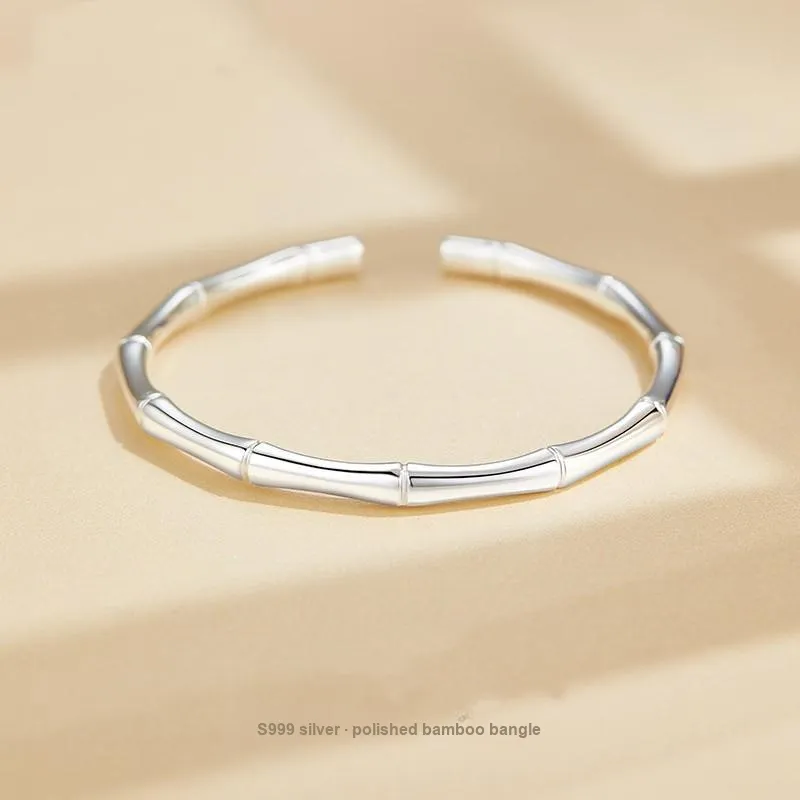 BMK S999 Fine Silver Sterling Silver Bracelets Women's-4