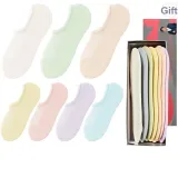 Women's No-Show Socks 7-Pack Gift Box Set (7-Color Combination As Shown)