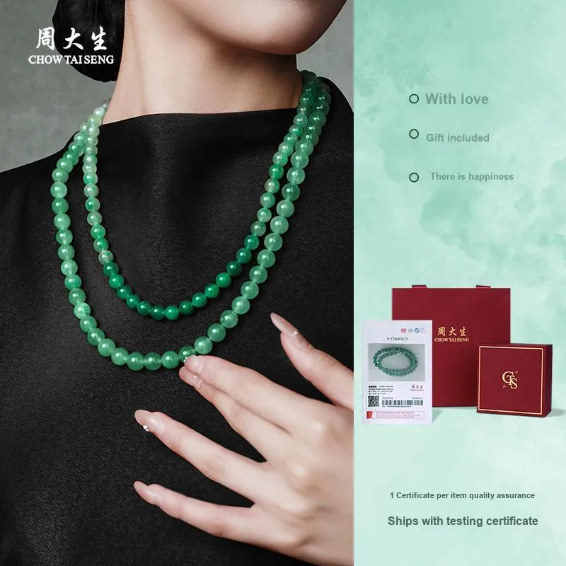CHOW TAI SENG African Emerald Necklaces Women's-2