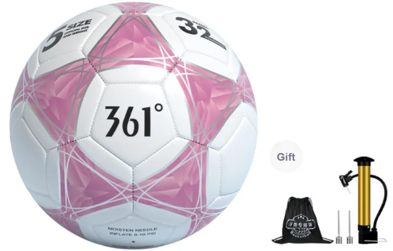 361° Size 5 Soccer PVC Machine Stitched Soccer Ball Unisex-5