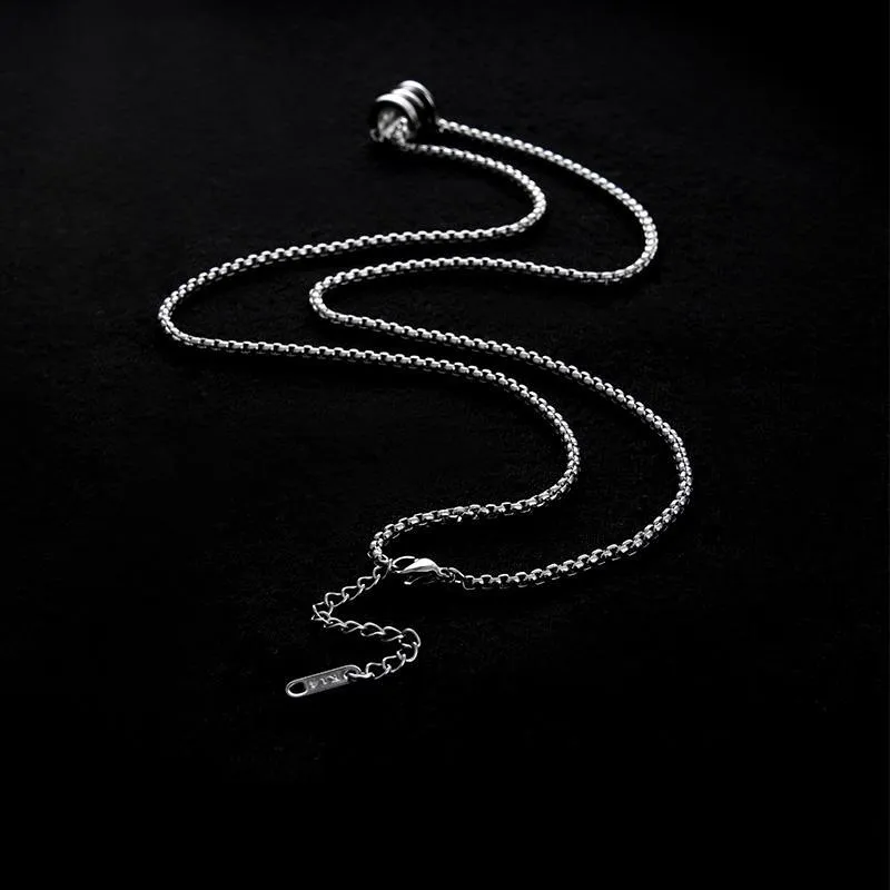 MAGICPOLE Titanium Steel Necklaces Men's Silver-3