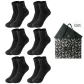 Crew 6-Pack Box Included (6 Pairs Black 0 Image Color) 100% cotton Antibacterial/Mesh Breathable/Shopping Bag Included