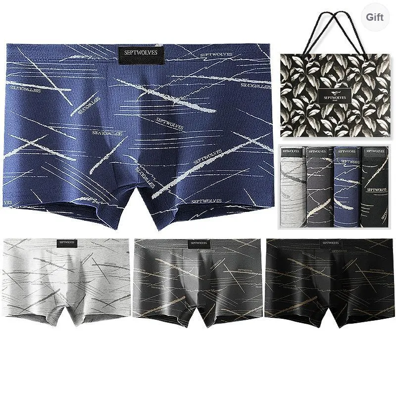 SEPTWOLVES Underwear Gift Box Men's 4 Pack+Shopping Bag-0