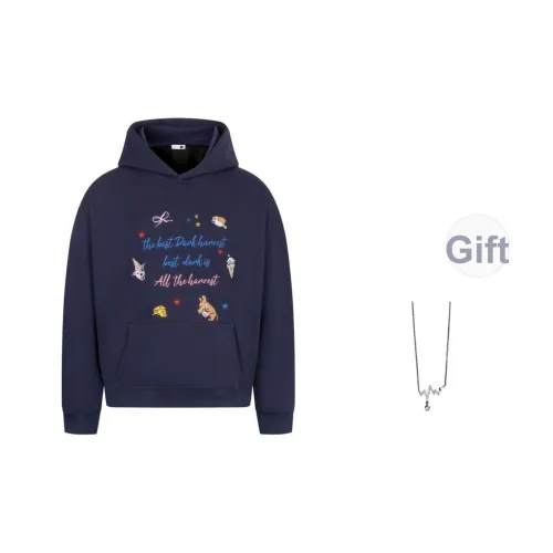 Giyu Темно-синий В комплекте с ожерельем Женские Свитшоты