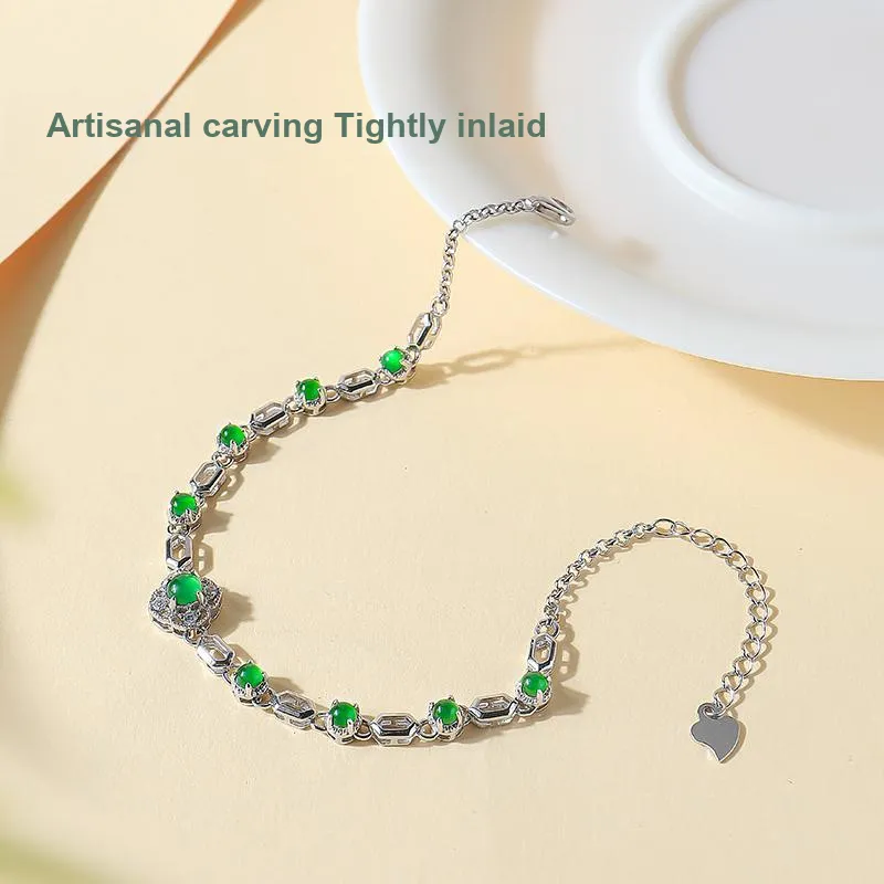 With The Heart Of The Jade Ice Glutinous Bracelets Women's-5