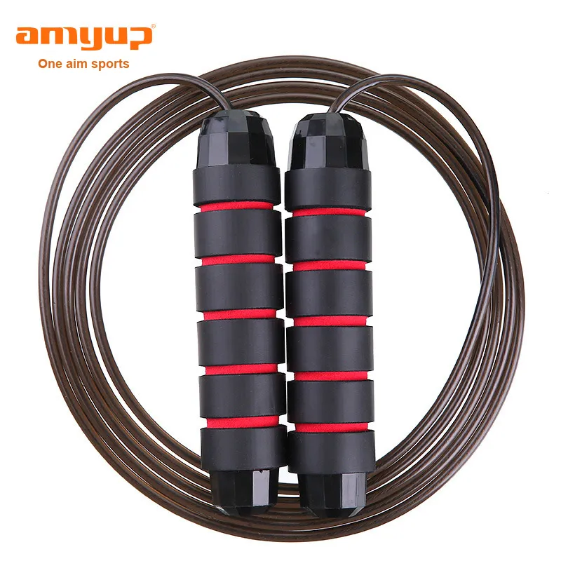 AMYUP Fitness Training Non Countable Jump Ropes Adults/Kids/Teenagers/Students Foam Controller, Steel Wire Rope 2.8m-2