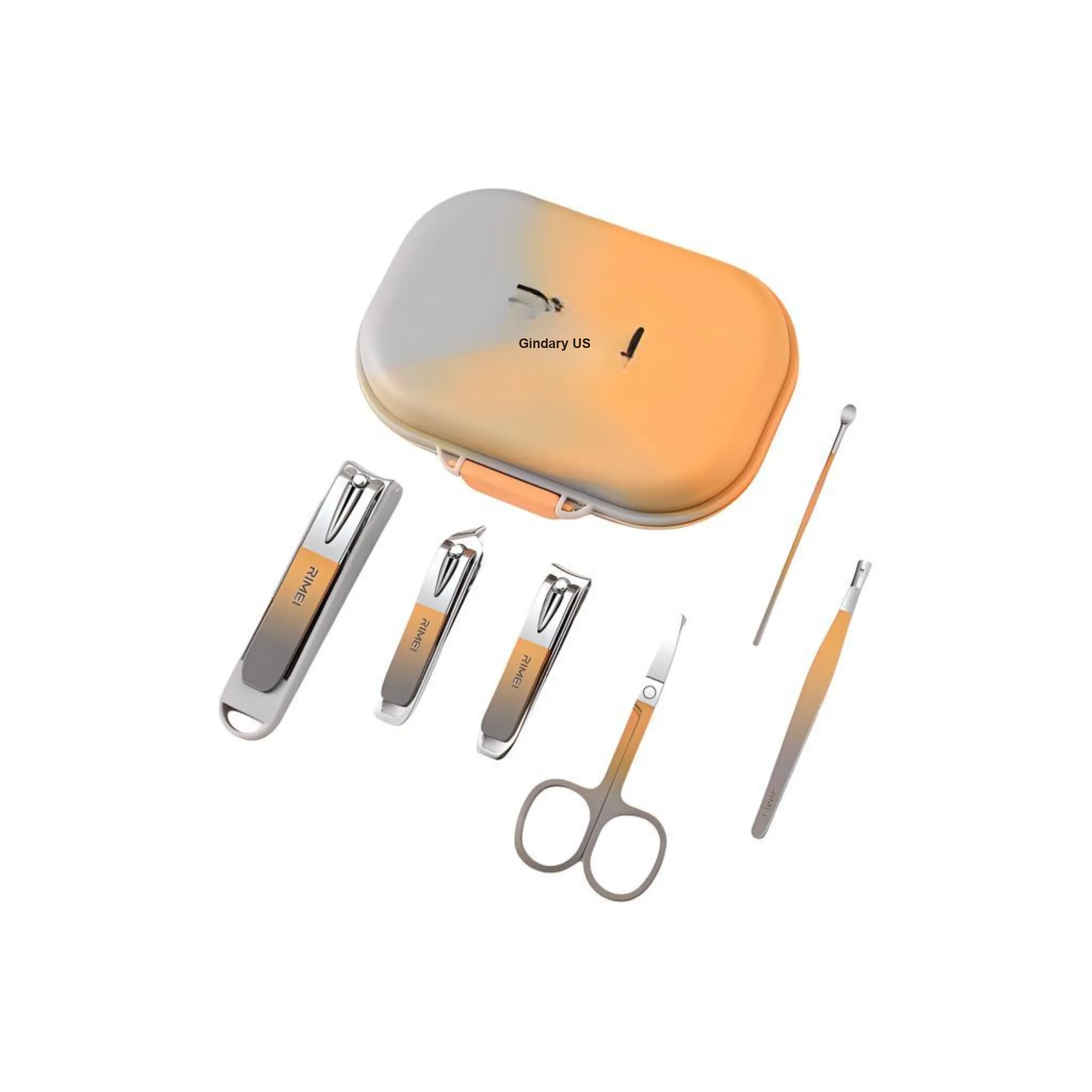 RIMEI Полный комплект инструментов для домашнего маникюра и педикюра Набор ножниц для ногтей