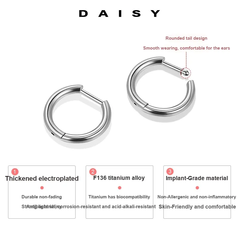 Daisy Dream Titanium Steel Earrings Unisex-2