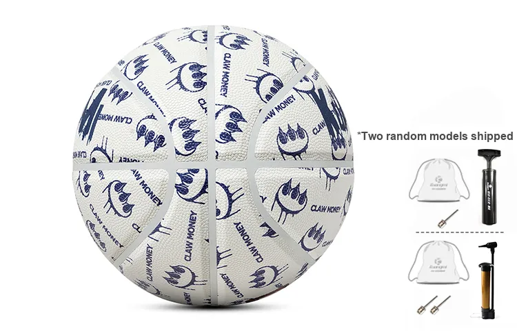 Kuangmi x Claw Money PU Basketball Blue White Size 7 Training Unisex-3