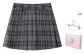 Gray Black Plaid Skirt, Comes with Hanger