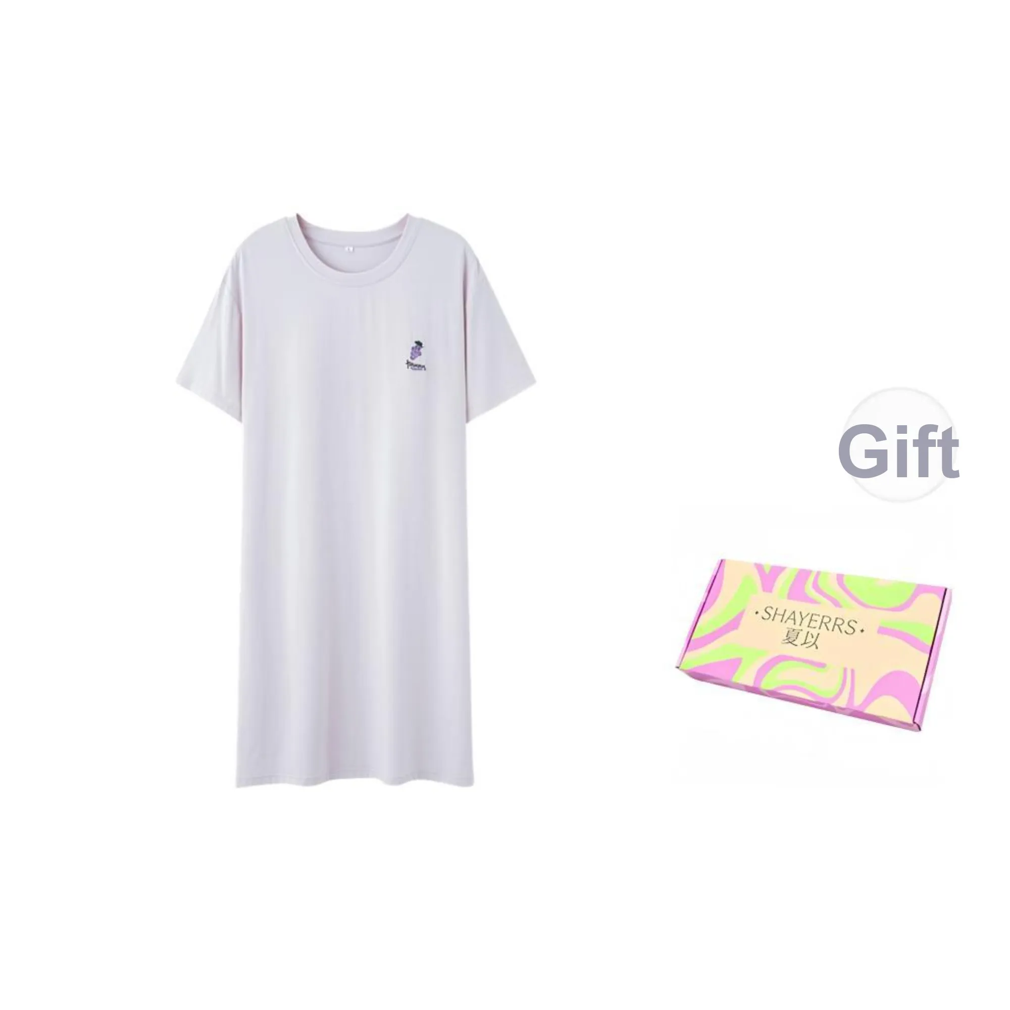 SHAYERRS Nightgown Women's Gift Box Set Light Purple
