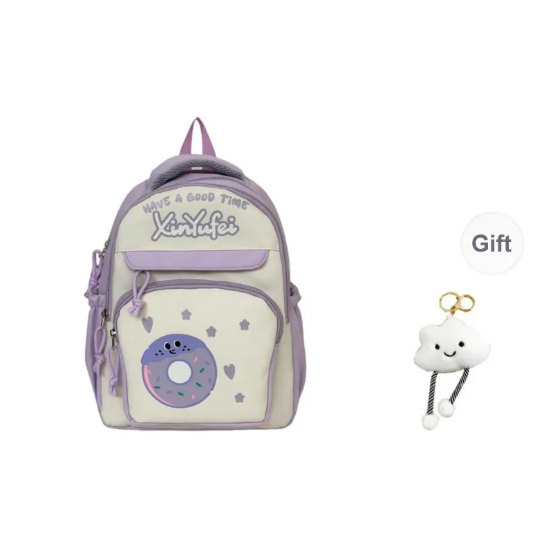 BRABOSTON Nylon Backpack Regular Unisex Pink/Purple/Yellow/Blue/Black/Khaki-8
