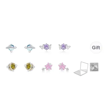 SHEEHHYY Alloy Stud Earrings Unisex