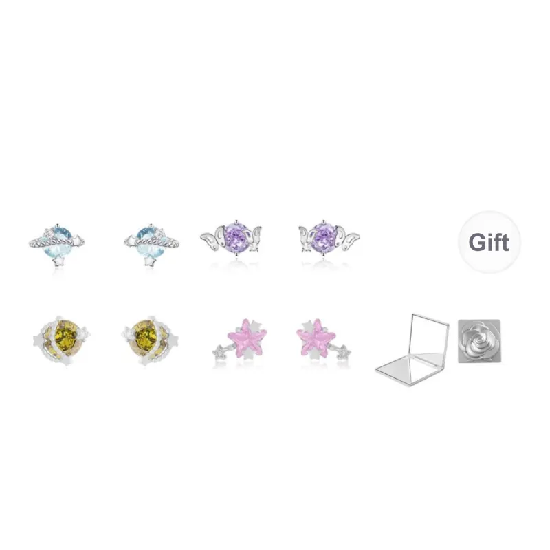 SHEEHHYY Alloy Stud Earrings Unisex-6
