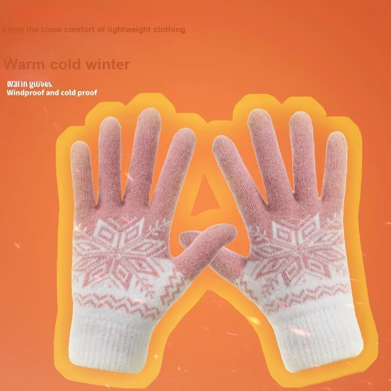 NANJIREN Thickened Knit Gloves Unisex-5