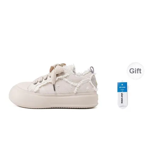 SOAP OPERA Basic Collection Canvas Shoes Women's Low Top Beige