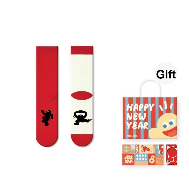 JKN Mid Calf Socks Unisex 4 Pack Gift Box Set